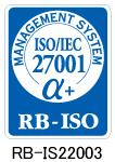 ISMS認証登録マーク RB-IS22003